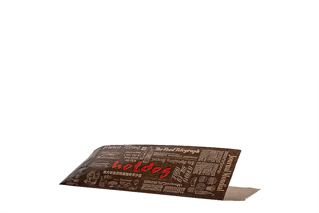 Hot-Dog-Tüte, bunt bedruckt, 22,5 x 8 cm